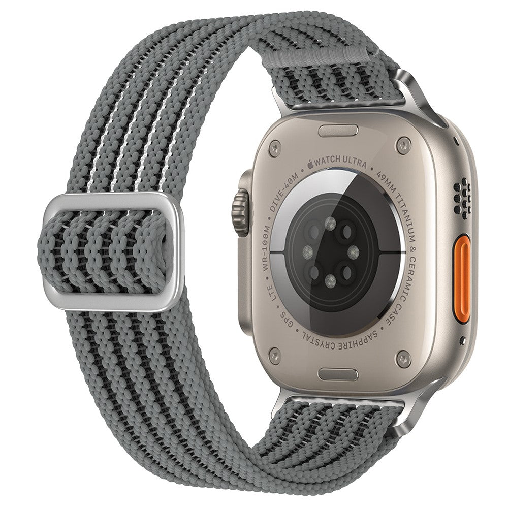 Apple Watch Series 41mm - 40mm - 38mm Woven Nylon Watch Strap Breathable Band - Grey#serie_3