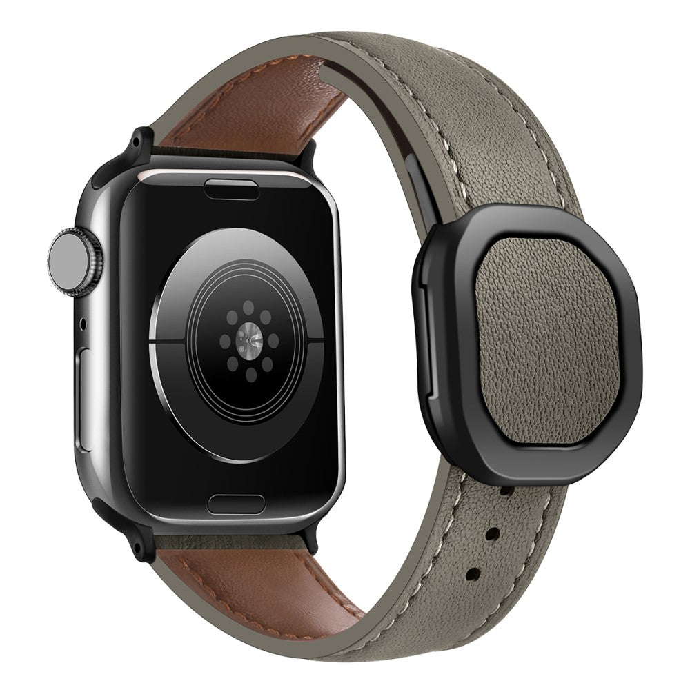 Apple Watch Series 49mm - 45mm - 44mm - 42mm Genuine Cow Leather Wrist Band - Dark Brown#serie_3