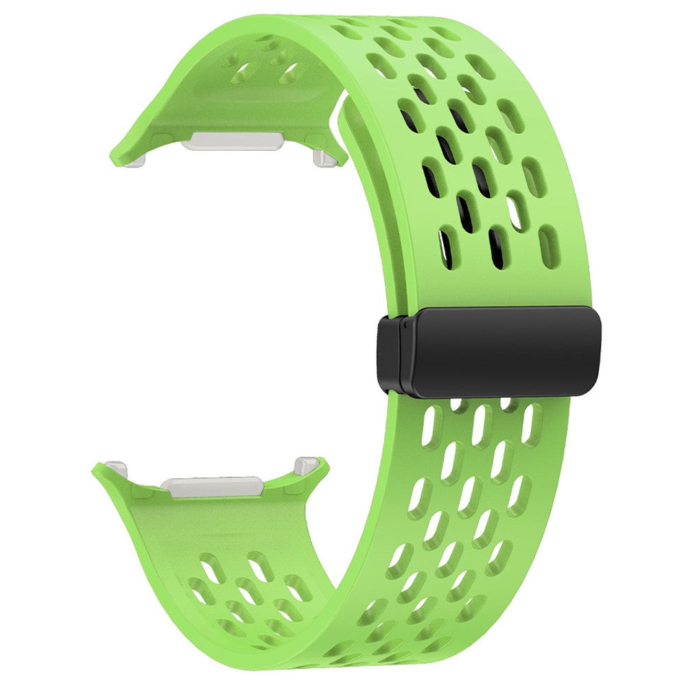 Samsung Galaxy Watch Ultra 47mm Silicone Watch Band Magnetic Folding Buckle Wrist Strap - Fluorescent Green#serie_10