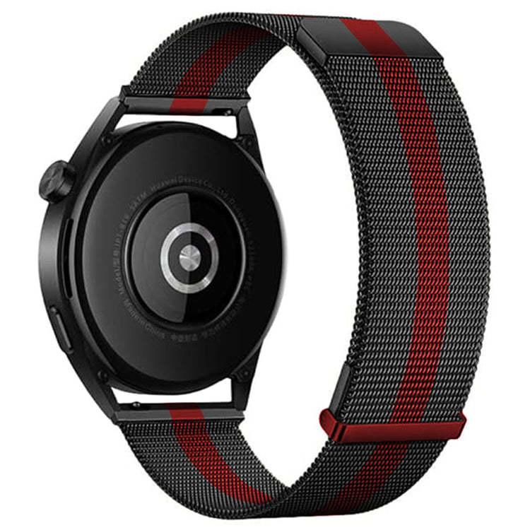 KALEBOL Huawei Watch GT 4 41mm Milanese Mesh Watch Strap 18mm Magnetic Wrist Band - Black+Red#serie_2