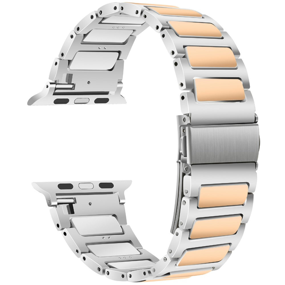 KALEBOL Apple Watch Series 41mm - 40mm - 38mm Zinc Alloy Watch Band - Silver+Rose Gold#serie_1