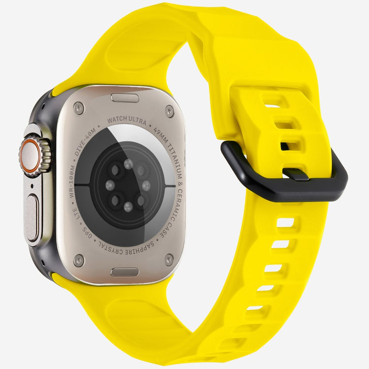 KALEBOL Apple Watch Series 49mm - 45mm - 44mm - 42mm Silicone Sport Watch Strap - Yellow#serie_9