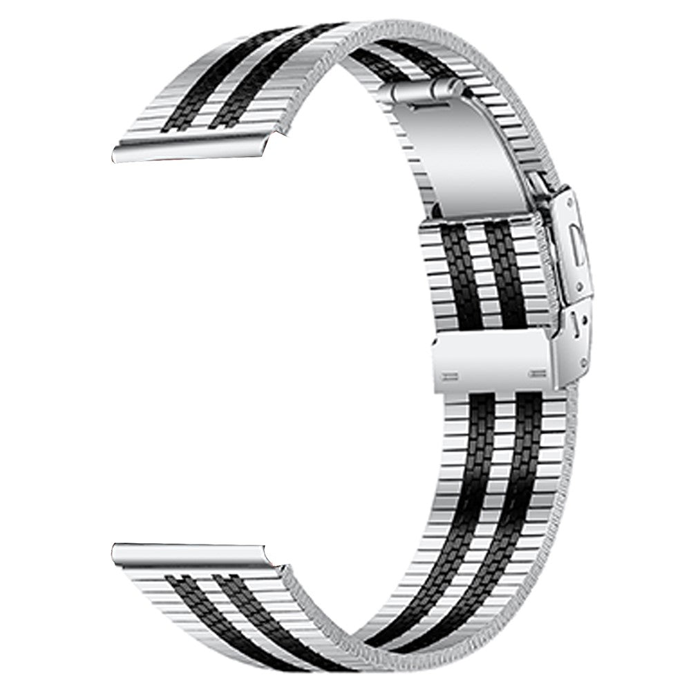 Huami Amazfit Pace Stainless Steel Watch Band Strap Five-Bead Folding Clasp Buckle - Silver Black#serie_1