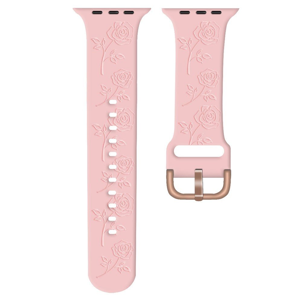 Apple Watch Series 41mm - 40mm - 38mm Strap Rose Silicone Watch Band - Pink#serie_2