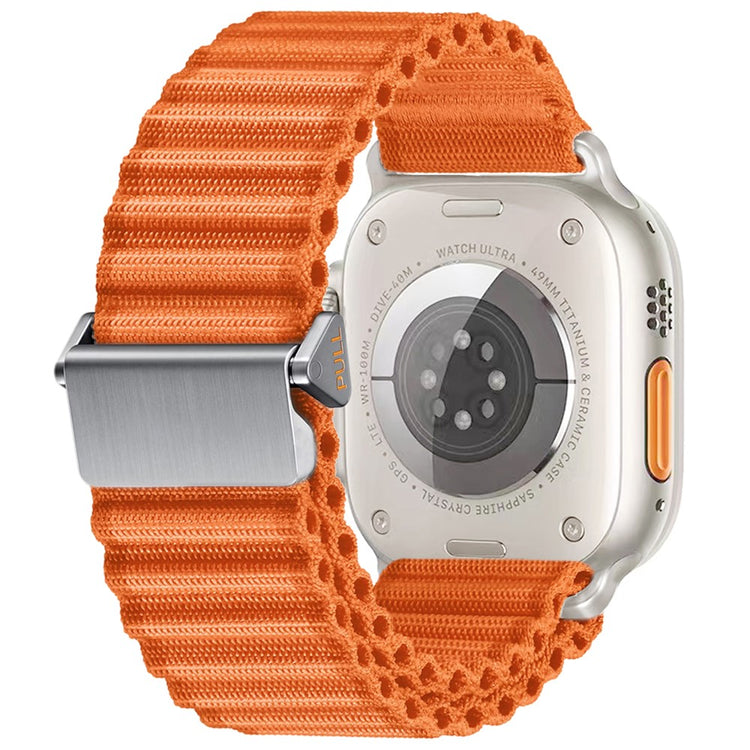 Apple Watch Series 41mm - 40mm - 38mm Wavy Texture Nylon Strap - Orange#serie_1