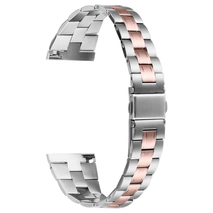 Samsung Galaxy Watch 46mm Watch Band Folding Clasp Buckle Stainless Steel Strap - Silver+Pink Gold#serie_1