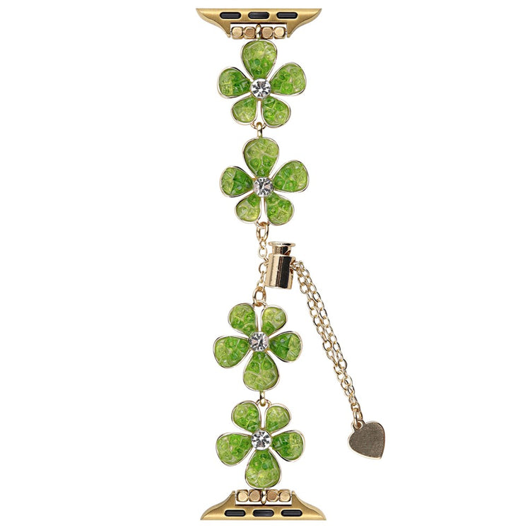 Apple Watch Series 41mm - 40mm - 38mm Flower Chain Strap Zinc Alloy Band - Green#serie_2