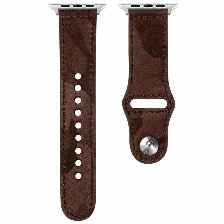 KALEBOL Apple Watch Series 49mm - 45mm - 44mm - 42mm Genuine Cow Leather Strap - Red Brown#serie_3