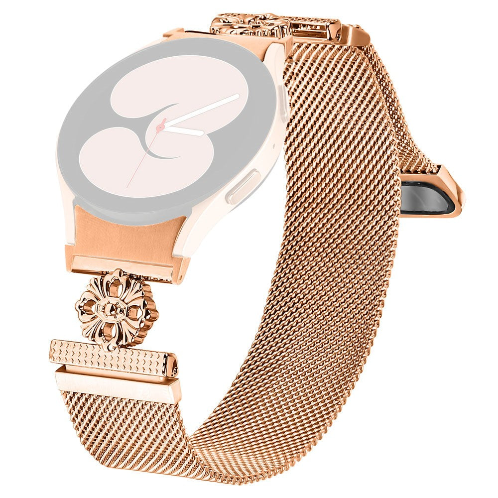 Samsung Galaxy Watch 5 Pro / Watch 5 / Watch4 Milanese Watch Band Stainless Steel Strap with Quick Release Connector - Rose Gold#serie_2