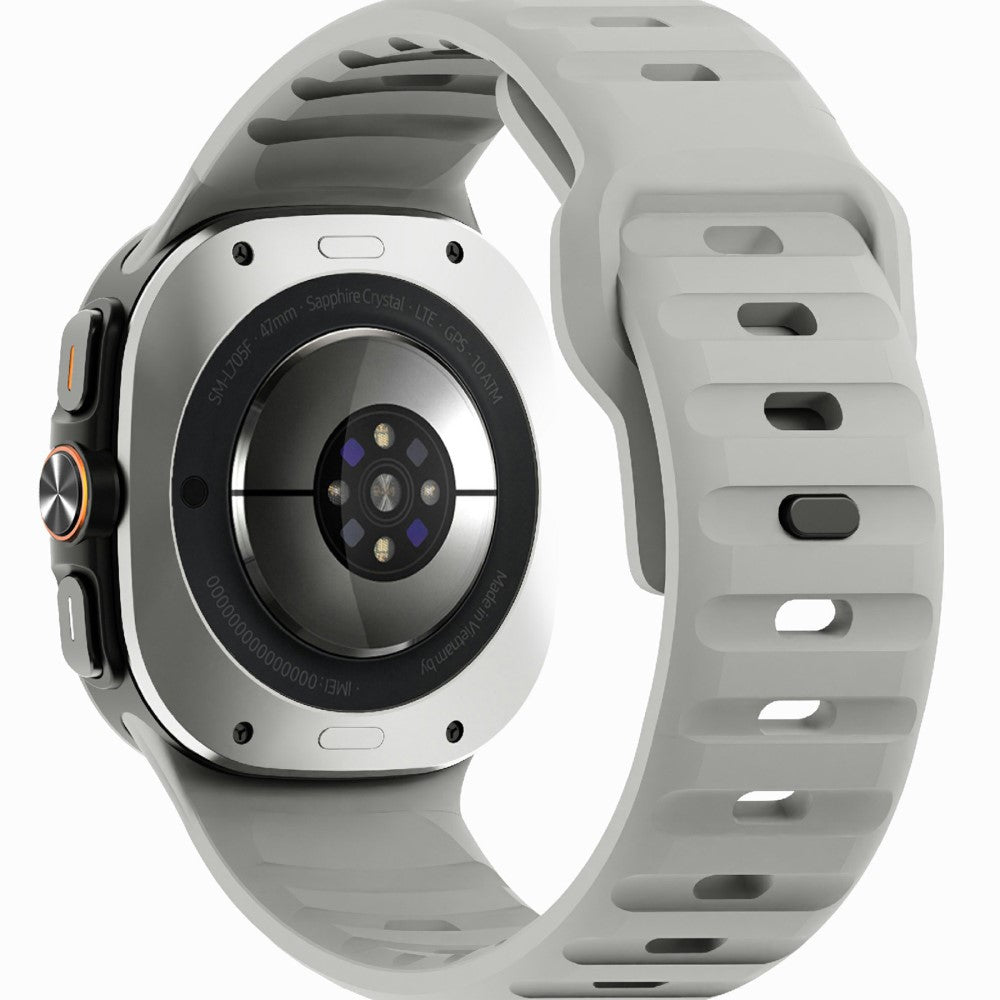 Samsung Galaxy Watch Ultra 47mm Silicone Watch Band Breathable Sport Watch Strap - Light Grey#serie_8