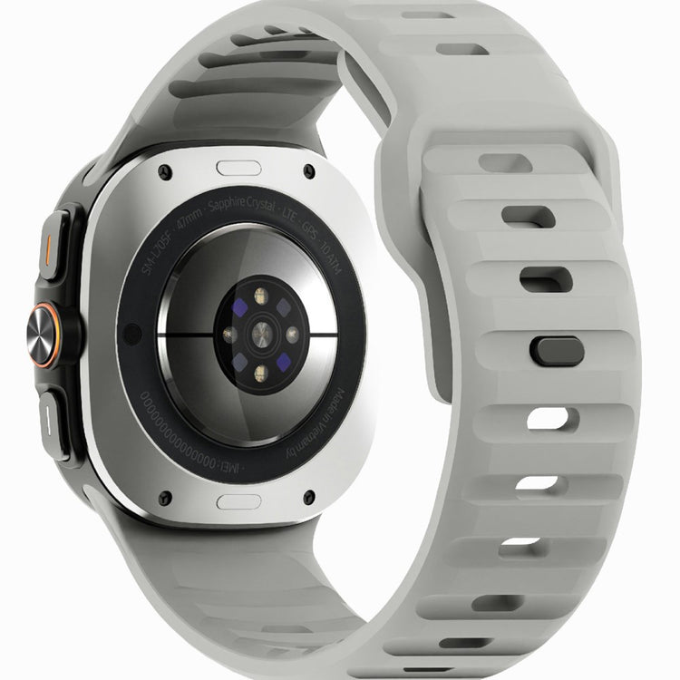 Samsung Galaxy Watch Ultra 47mm Silicone Watch Band Breathable Sport Watch Strap - Light Grey#serie_8