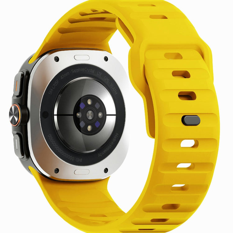 Samsung Galaxy Watch Ultra 47mm Silicone Watch Band Breathable Sport Watch Strap - Yellow#serie_9