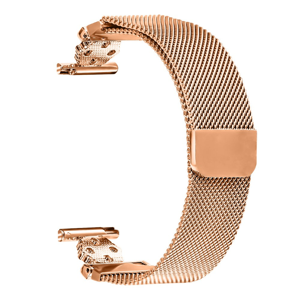 Garmin Vivomove Trend / Venu Sq 2 Milanese Band Flower Stainless Steel Magnetic Mesh Watch Strap - Rose Gold#serie_2