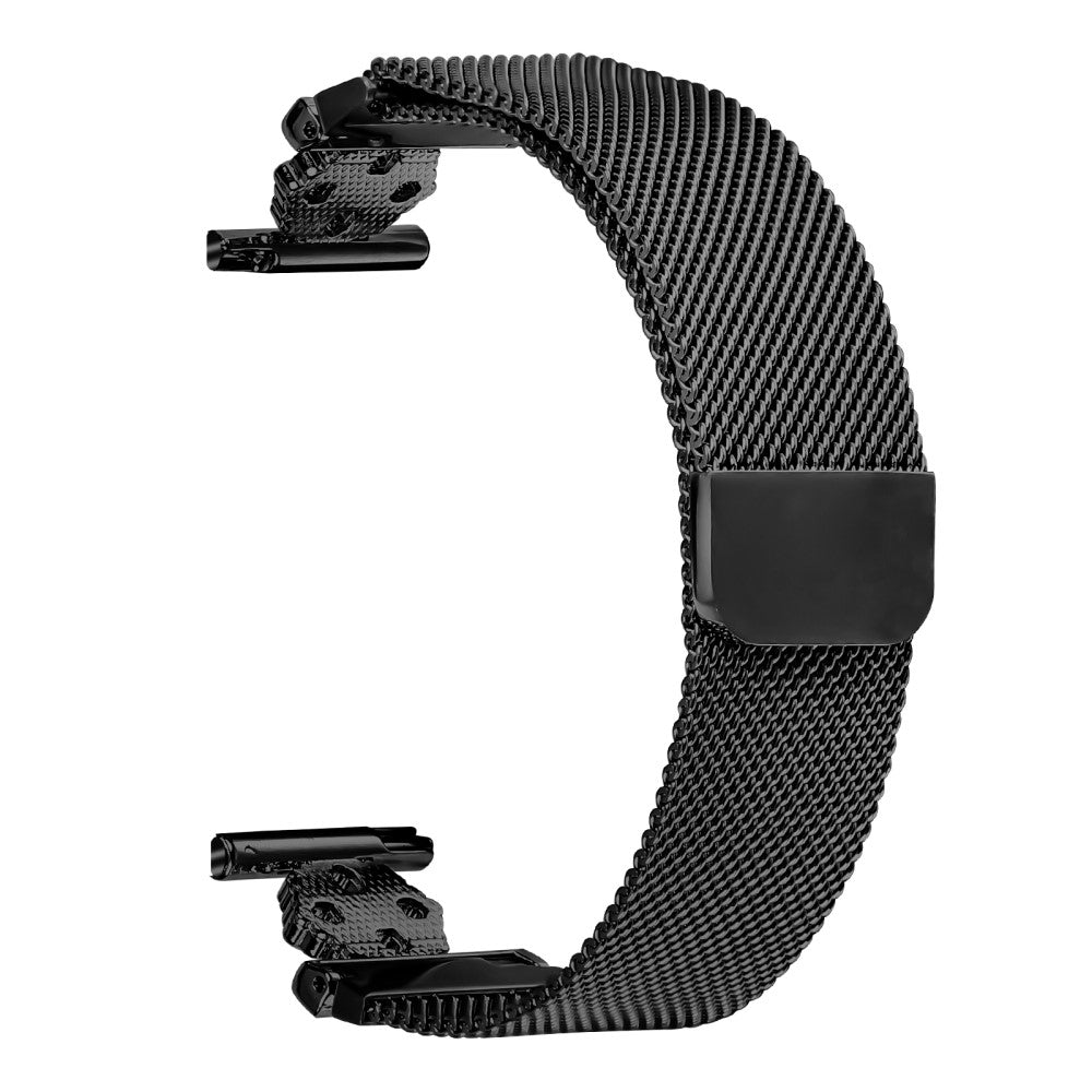 Garmin Approach S40 / Forerunner 158 Milanese Band Flower Stainless Steel Magnetic Mesh Watch Strap - Black#serie_1