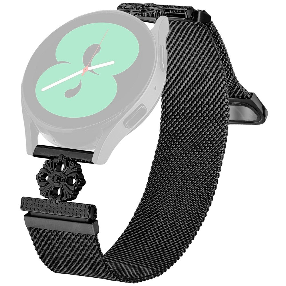 Huawei Watch GT 2 42mm Milanese Band Flower Stainless Steel Magnetic Mesh Watch Strap - Black#serie_1