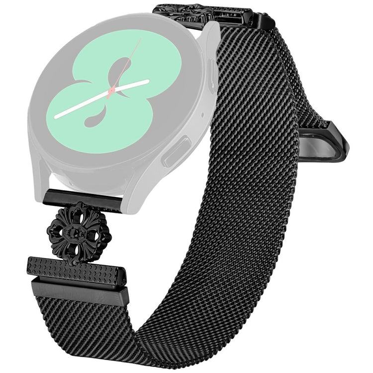 Huawei Watch GT 2 42mm Milanese Band Flower Stainless Steel Magnetic Mesh Watch Strap - Black#serie_1