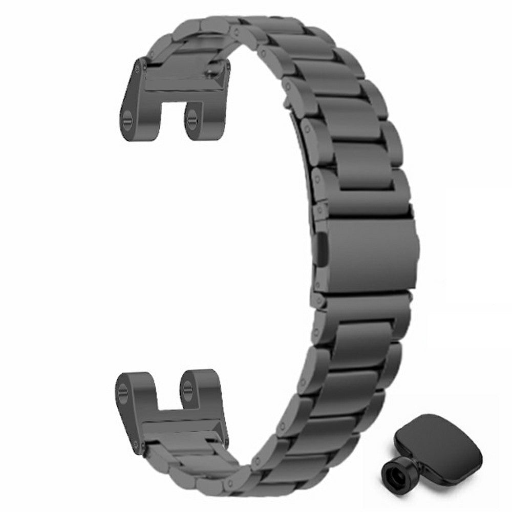 Garmin Lily Watch Band Three Bead Solid Stainless Steel Replacement Strap - Black#serie_1