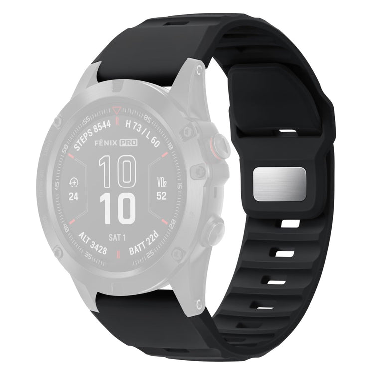 26mm Silicone Band Garmin Fenix 8 51mm / Enduro 3 / Enduro 2 Quick Release Watch Strap - Black#serie_2