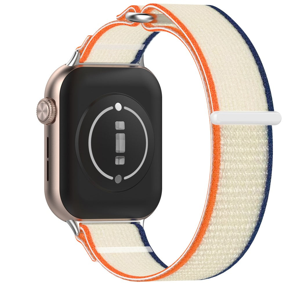 Honor Watch 5 Band Adjustable Braided Nylon Sport Loop Watch Strap - Orange+Beige#serie_2