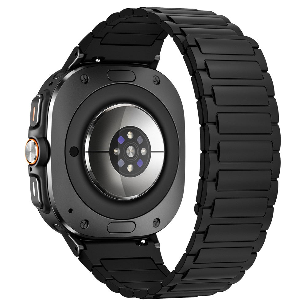 Samsung Galaxy Watch Ultra 47mm Silicone Band Magnetic Sport Band Strap - Black / Black Connector#serie_3