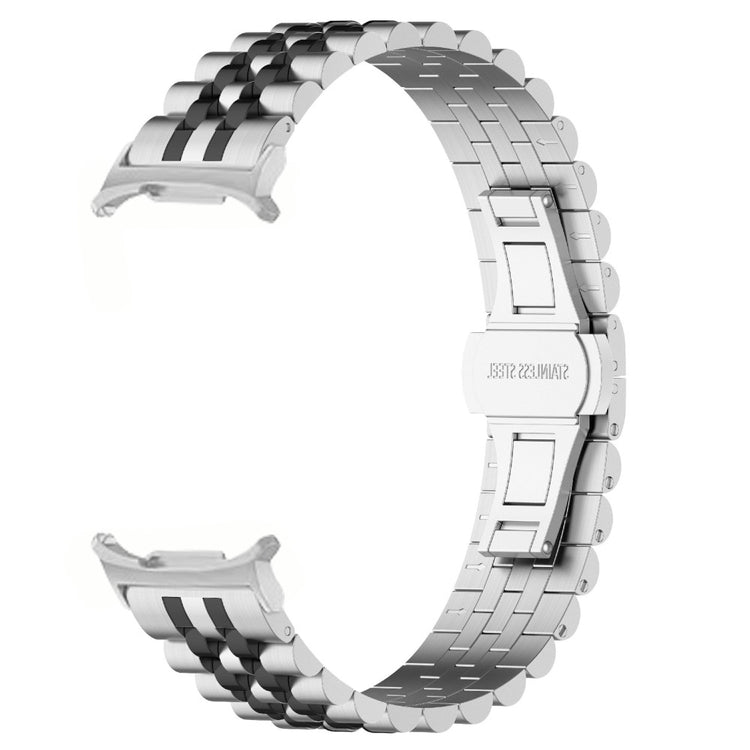 Samsung Galaxy Watch Ultra 47mm Watch Band Stainless Steel Strap with Band Removal Tool - Silver / Black B#serie_7