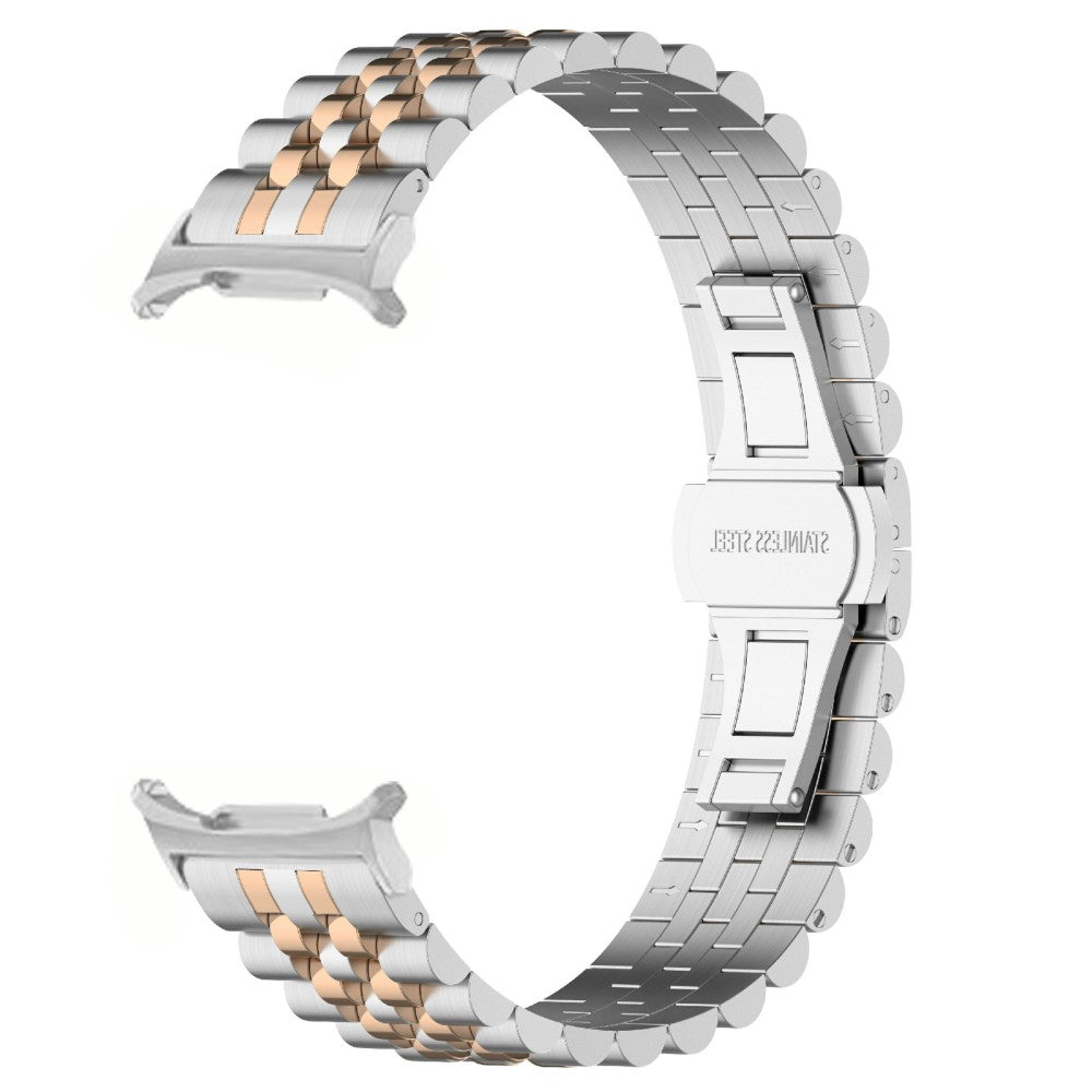 Samsung Galaxy Watch Ultra 47mm Watch Band Stainless Steel Strap with Band Removal Tool - Silver / Rose Gold B#serie_9