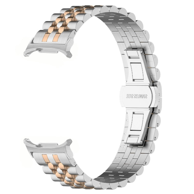 Samsung Galaxy Watch Ultra 47mm Watch Band Stainless Steel Strap with Band Removal Tool - Silver / Rose Gold B#serie_9