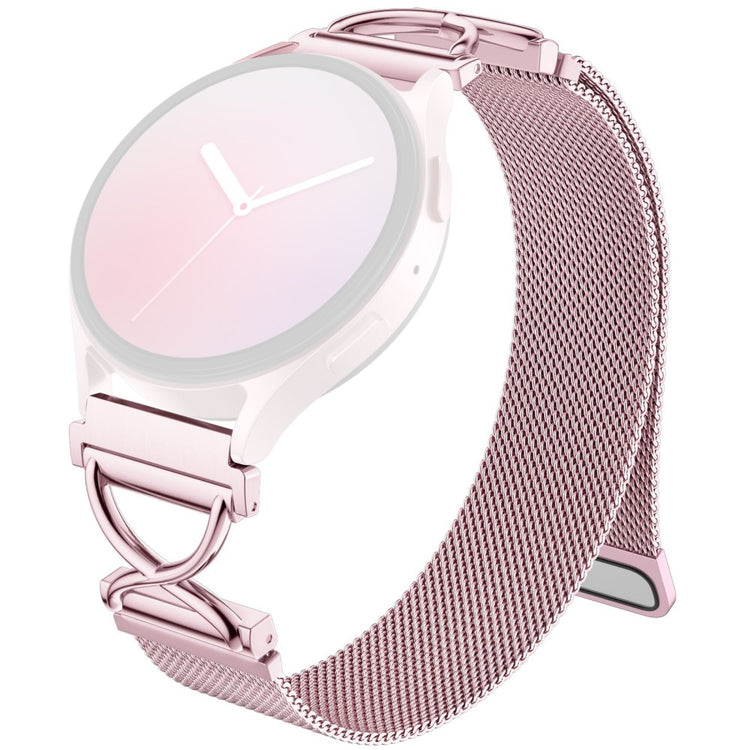 Garmin Approach S40 / Forerunner 158 Milanese Band Electroplated Stainless Steel Magnetic Watch Strap with X-Shaped Connector - Rose Pink#serie_3