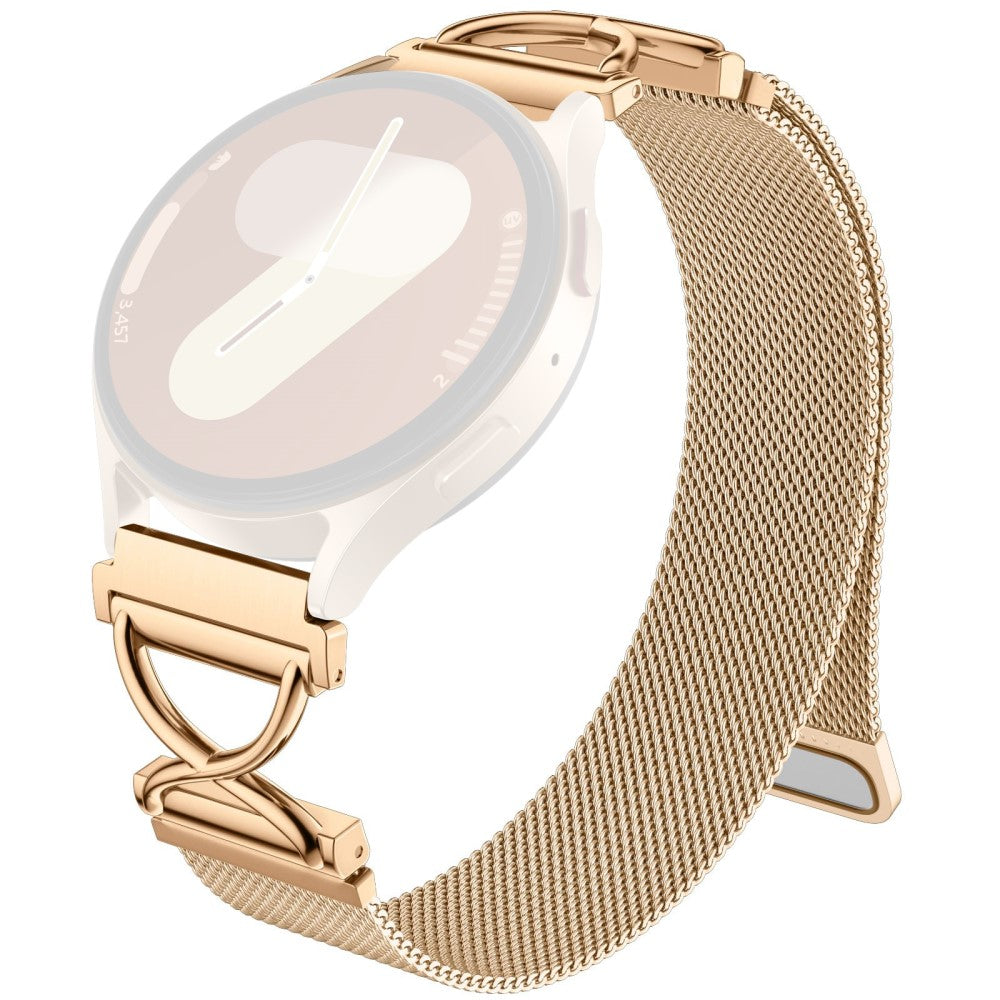 Garmin Approach S40 / Forerunner 158 Milanese Band Electroplated Stainless Steel Magnetic Watch Strap with X-Shaped Connector - Rose Gold#serie_4