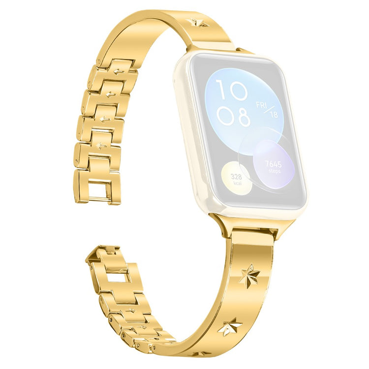 Replacement Strap Xiaomi Smart Band 8 Pro Metal Watch Band Snowflake Pattern - Gold#serie_2
