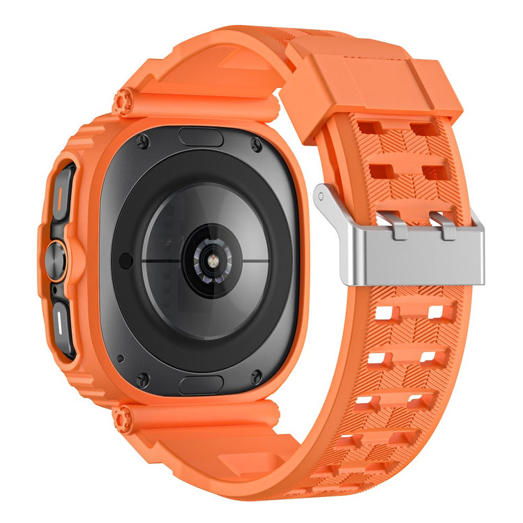 Samsung Galaxy Watch Ultra 47mm Watch Strap Flexible Band with Bump Resistant Watch Case - Orange#serie_1