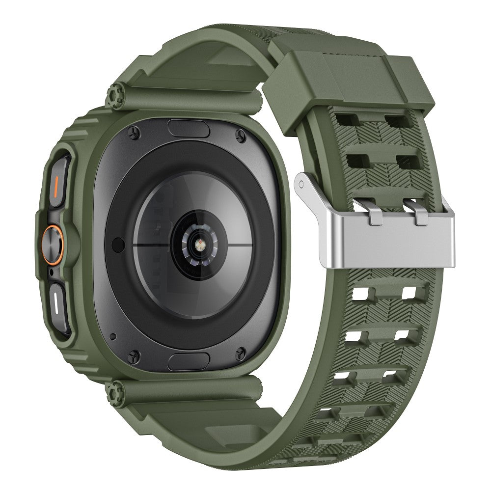 Samsung Galaxy Watch Ultra 47mm Watch Strap Flexible Band with Bump Resistant Watch Case - Army Green#serie_3