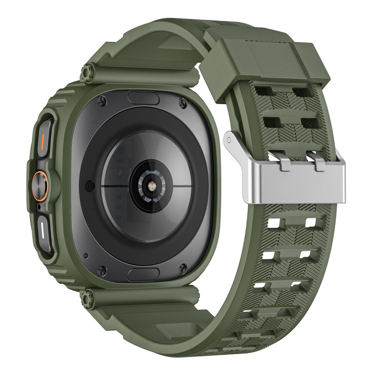 Samsung Galaxy Watch Ultra 47mm Watch Strap Flexible Band with Bump Resistant Watch Case - Army Green#serie_3