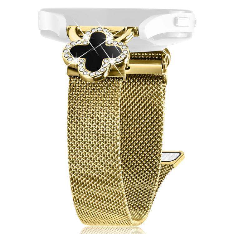 Withings Steel Milanese Band Stainless Steel Watch Strap Clover Decor, Size: S - Gold  /  Black Shell#serie_2
