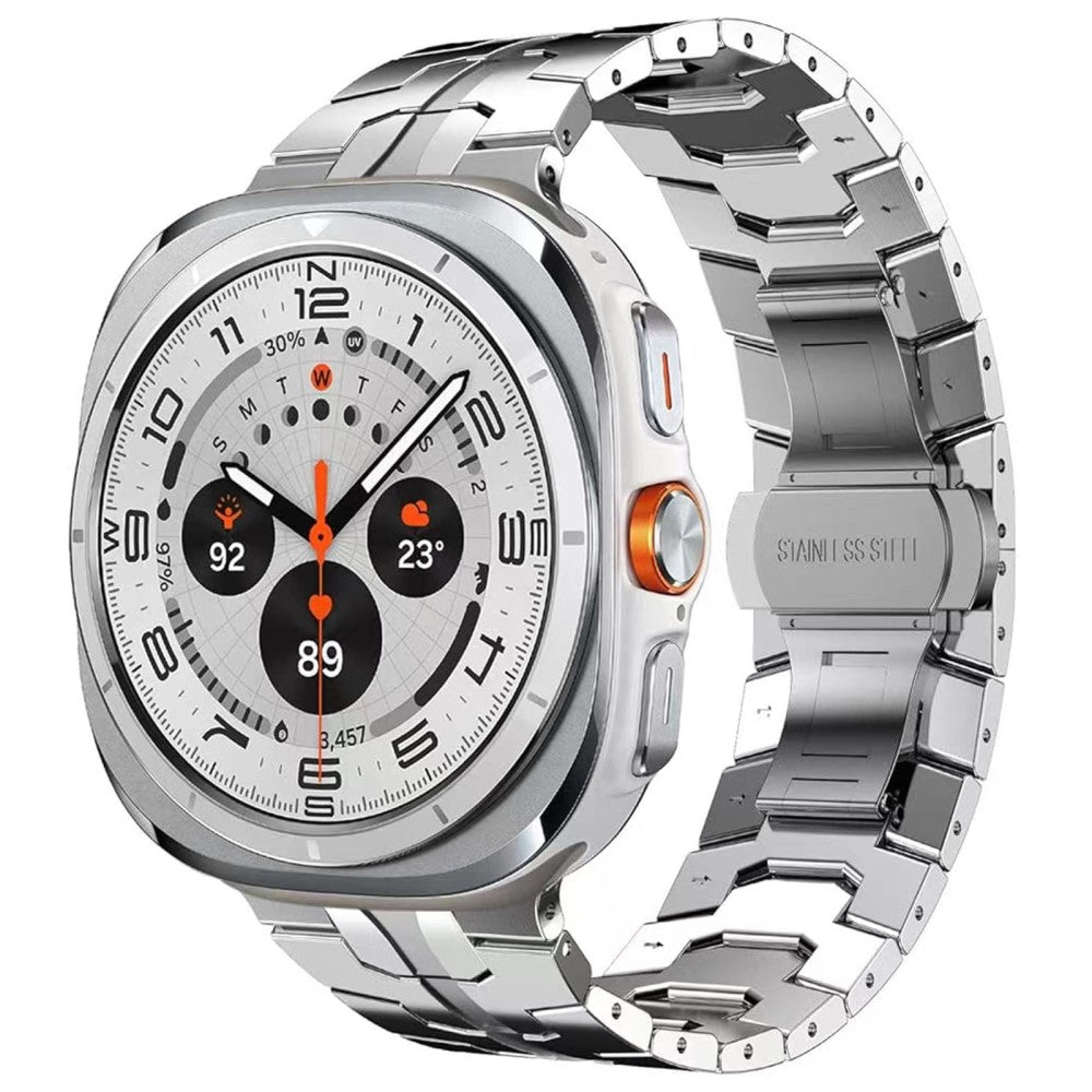 Samsung Galaxy Watch Ultra 47mm Butterfly Buckle Titanium Alloy Watch Band - Silver#serie_3