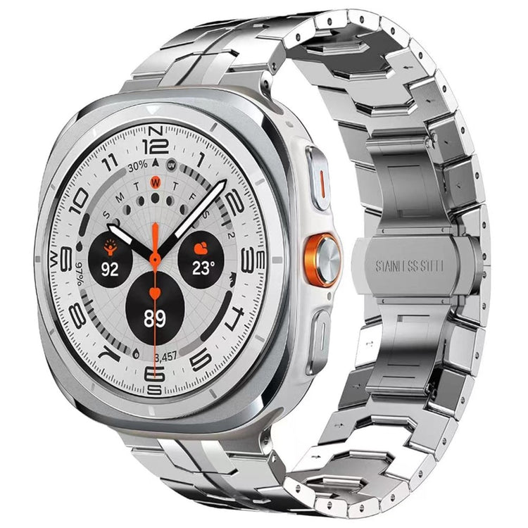 Samsung Galaxy Watch Ultra 47mm Butterfly Buckle Titanium Alloy Watch Band - Silver#serie_3