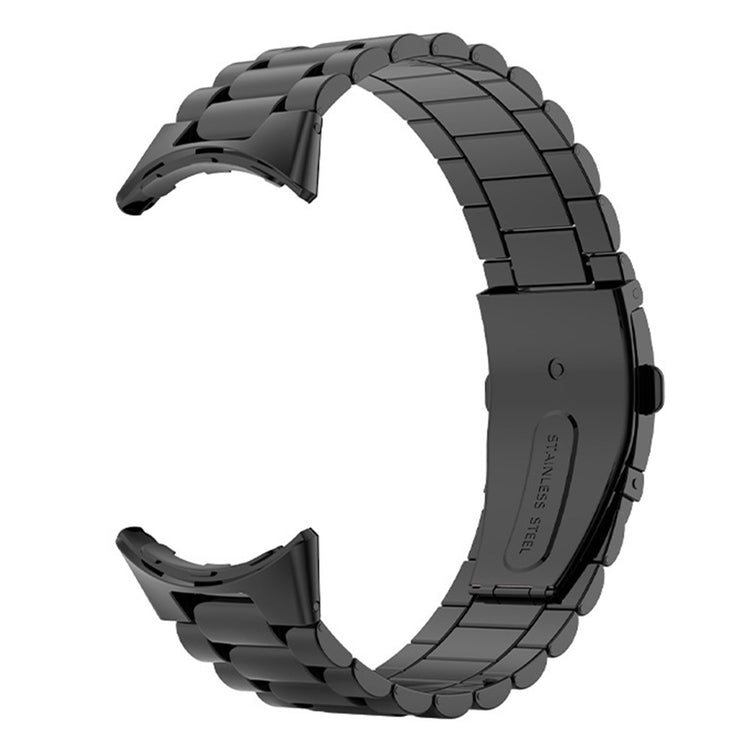 Google Pixel Watch 3 45mm Watch Band Three Beads Stainless Steel Strap - Black#serie_1
