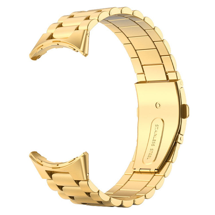 Google Pixel Watch 3 45mm Watch Band Three Beads Stainless Steel Strap - Gold#serie_2