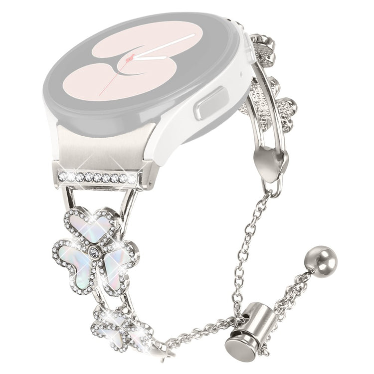 Metal Band with Connector Samsung Galaxy Watch7 44mm / 40mm Heart Clover Decor Watch Strap - Starlight#serie_4