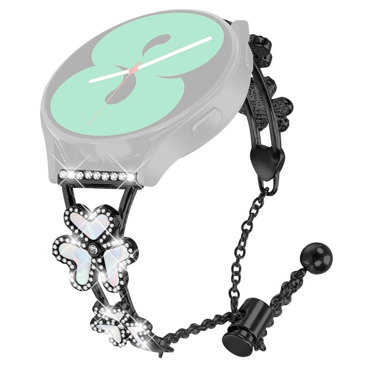 Metal Band Heart Clover Decor Huawei Watch GT 2 42mm Watch Bracelet Replacement - Black#serie_1