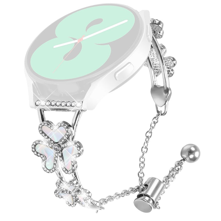Metal Band Mibro Air Heart Clover Decor Watch Strap - Silver#serie_1