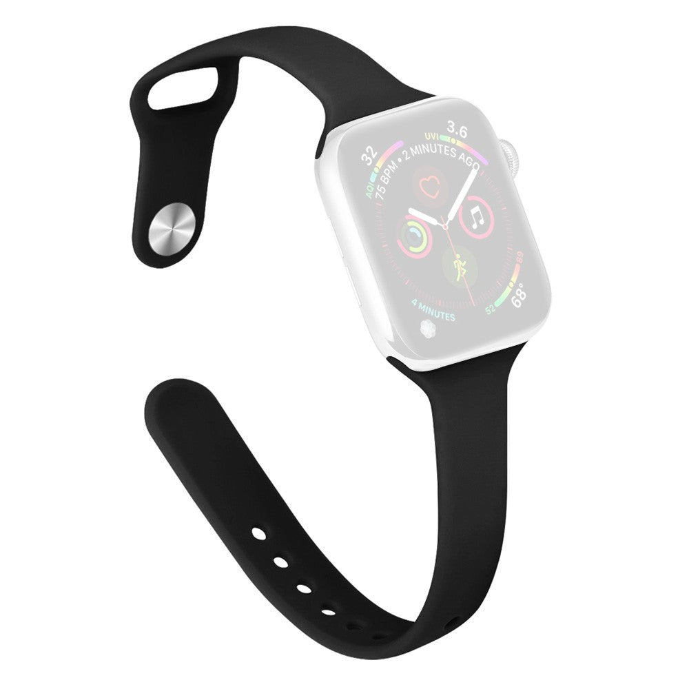 KALEBOL Silicone Watch Band Apple Watch Series 10 46mm Replacement Strap - Black#serie_1