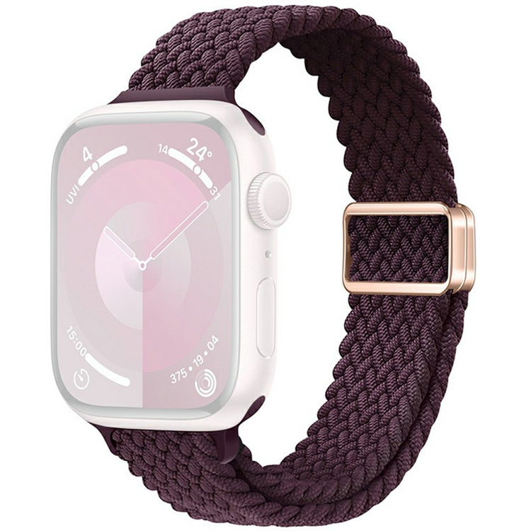 KALEBOL Braided Watch Band Apple Watch Series 10 46mm Elastic Nylon Strap - Cherry#serie_9