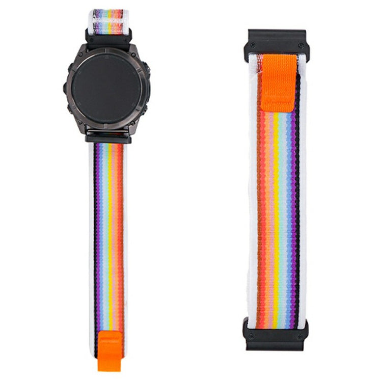 KALEBOL 22mm Watch Band Garmin Fenix 7 / Fenix 7 Pro Magic Tape Nylon Loop Wrist Strap - Rainbow#serie_3