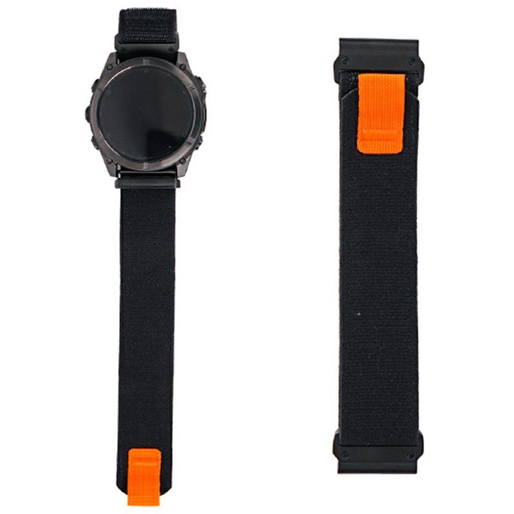 KALEBOL 22mm Watch Band Garmin Fenix 7 / Fenix 7 Pro Magic Tape Nylon Loop Wrist Strap - Black#serie_6