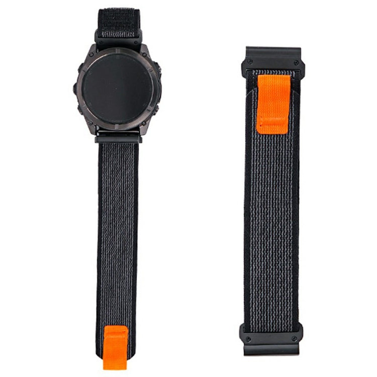 KALEBOL 22mm Watch Band Garmin Fenix 7 / Fenix 7 Pro Magic Tape Nylon Loop Wrist Strap - Starlight Black#serie_10
