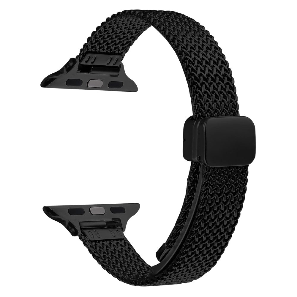 Milanese Watch Strap Apple Watch Series 10 42mm Herringbone Stainless Steel Black Wrist Band#serie_1