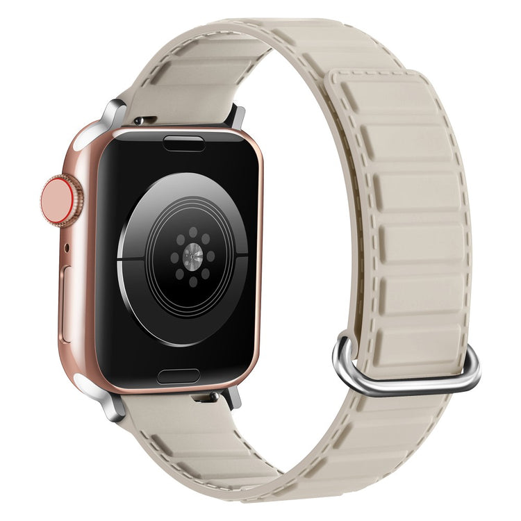 Silicone Strap Apple Watch Series 10 46mm Magnetic Buckle Watch Band - Starlight#serie_1