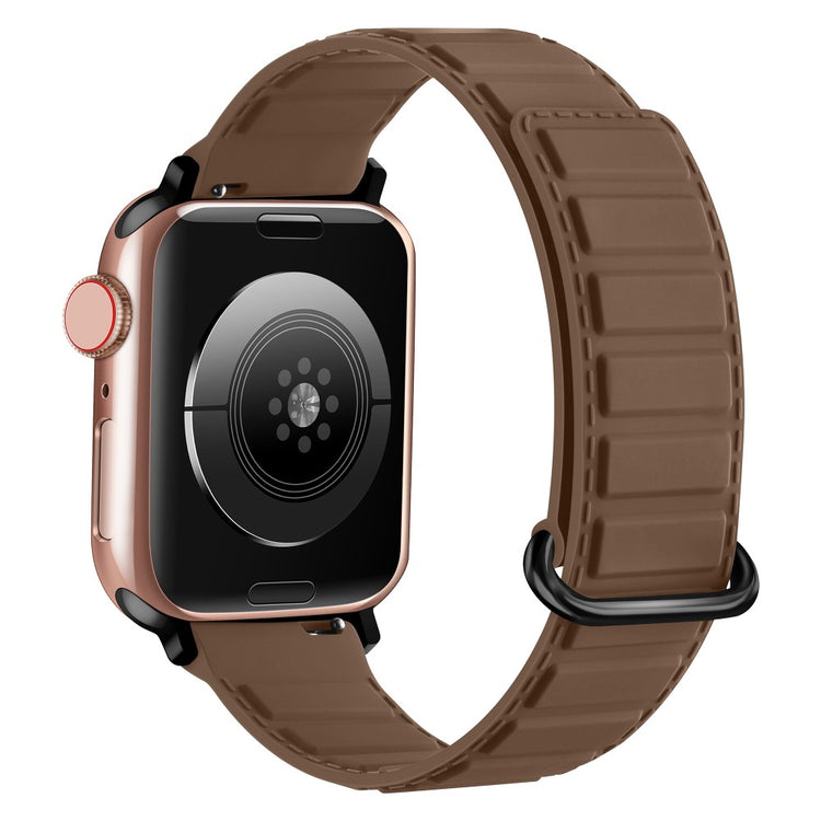 Silicone Strap Apple Watch Series 10 46mm Magnetic Buckle Watch Band - Chocolate#serie_5
