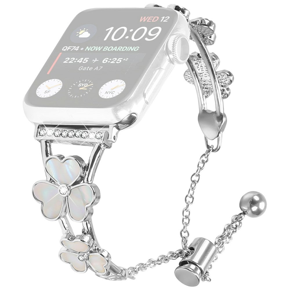 Watchband Apple Watch Series 10 42mm Heart Clover Silver Zinc Alloy Metal Strap#serie_1